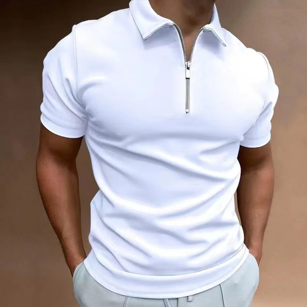 Leonardo – Polo elegante con cuello con cremallera