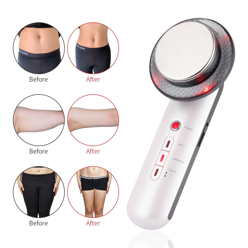 Masajeador Corporal EMS Ultrasonico 3 en 1 con Niveles Ajustables para Estimulación Muscular y Cuidado de la Piel