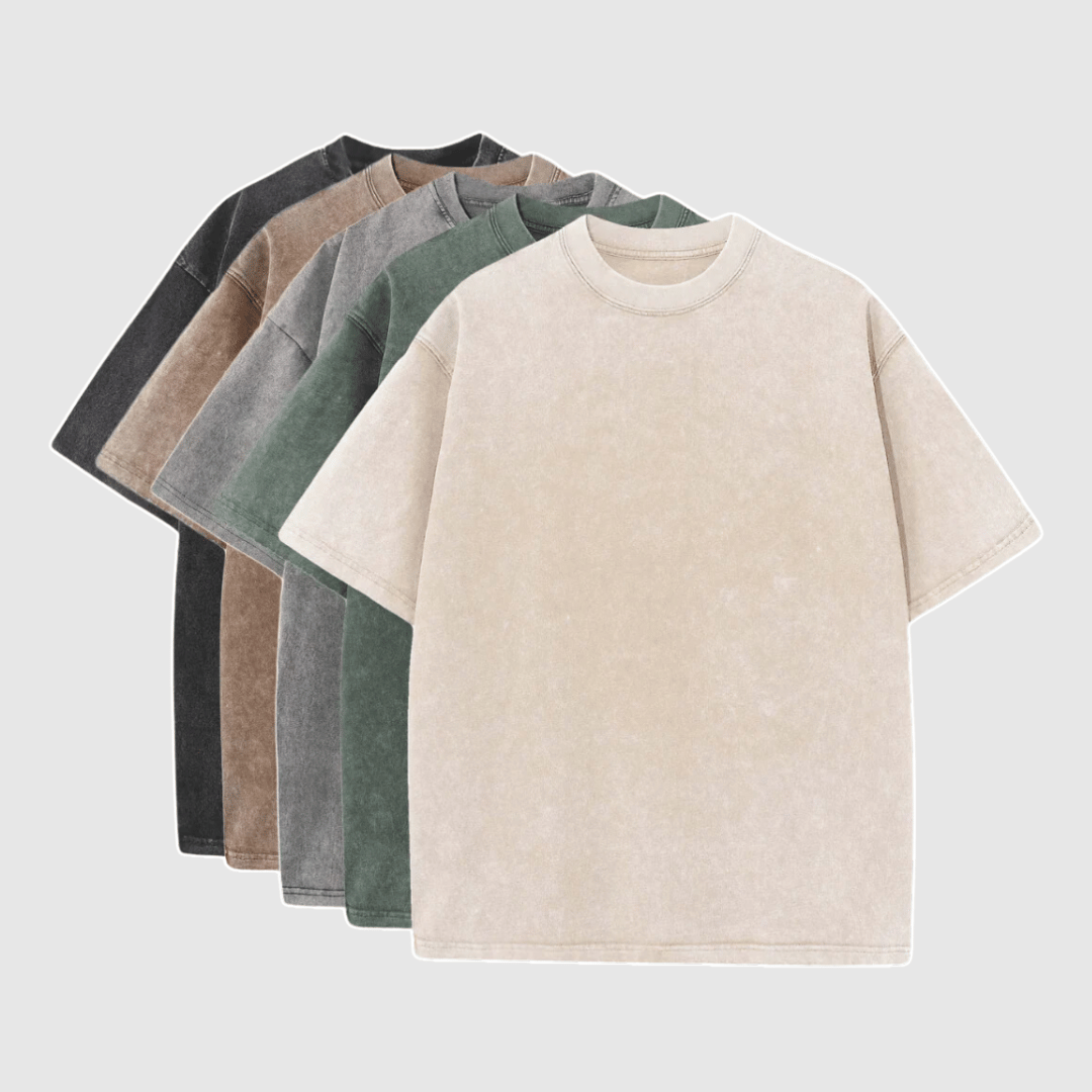 Victor - Camiseta Oversized Lavada para Hombre