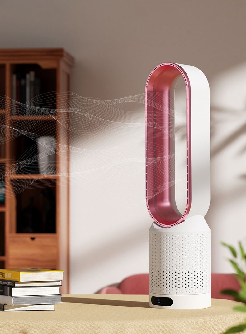 Enfriador de aire sin aspas con purificador de aire e ionizador para espacios interiores