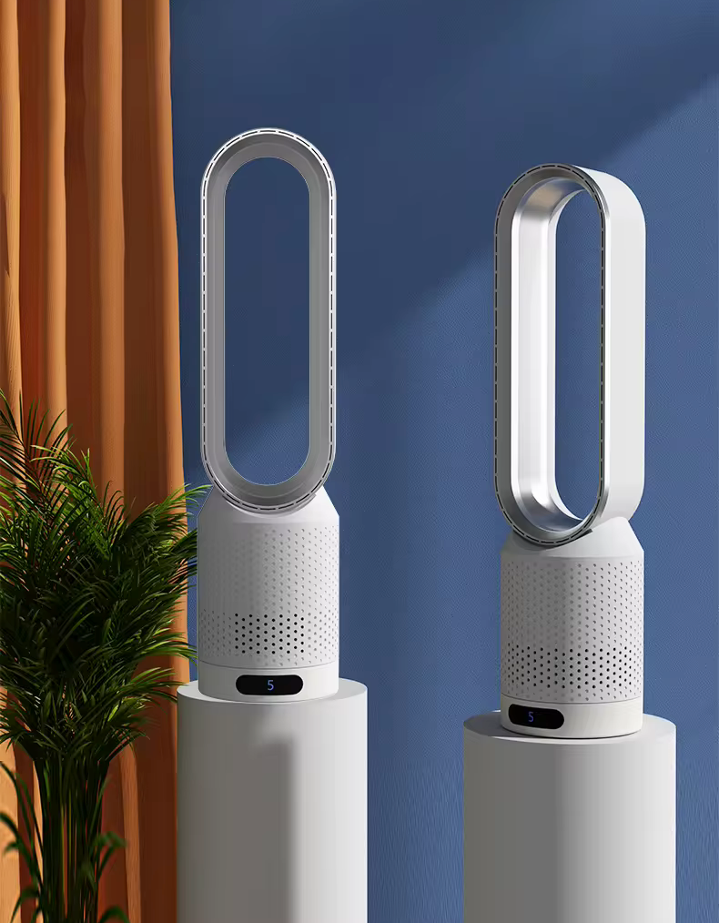 Enfriador de aire sin aspas con purificador de aire e ionizador para espacios interiores