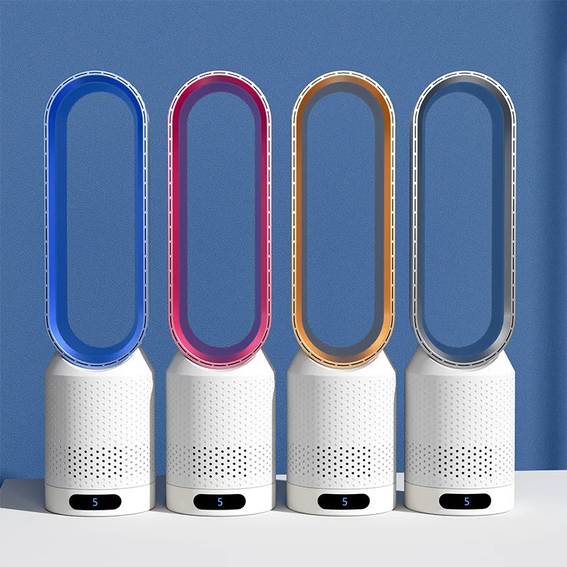 Enfriador de aire sin aspas con purificador de aire e ionizador para espacios interiores