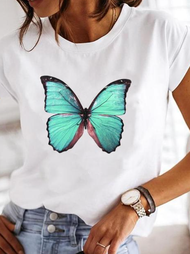 Camiseta Impresa de Corte Casual para Mujer | Ideal para Uso Diario