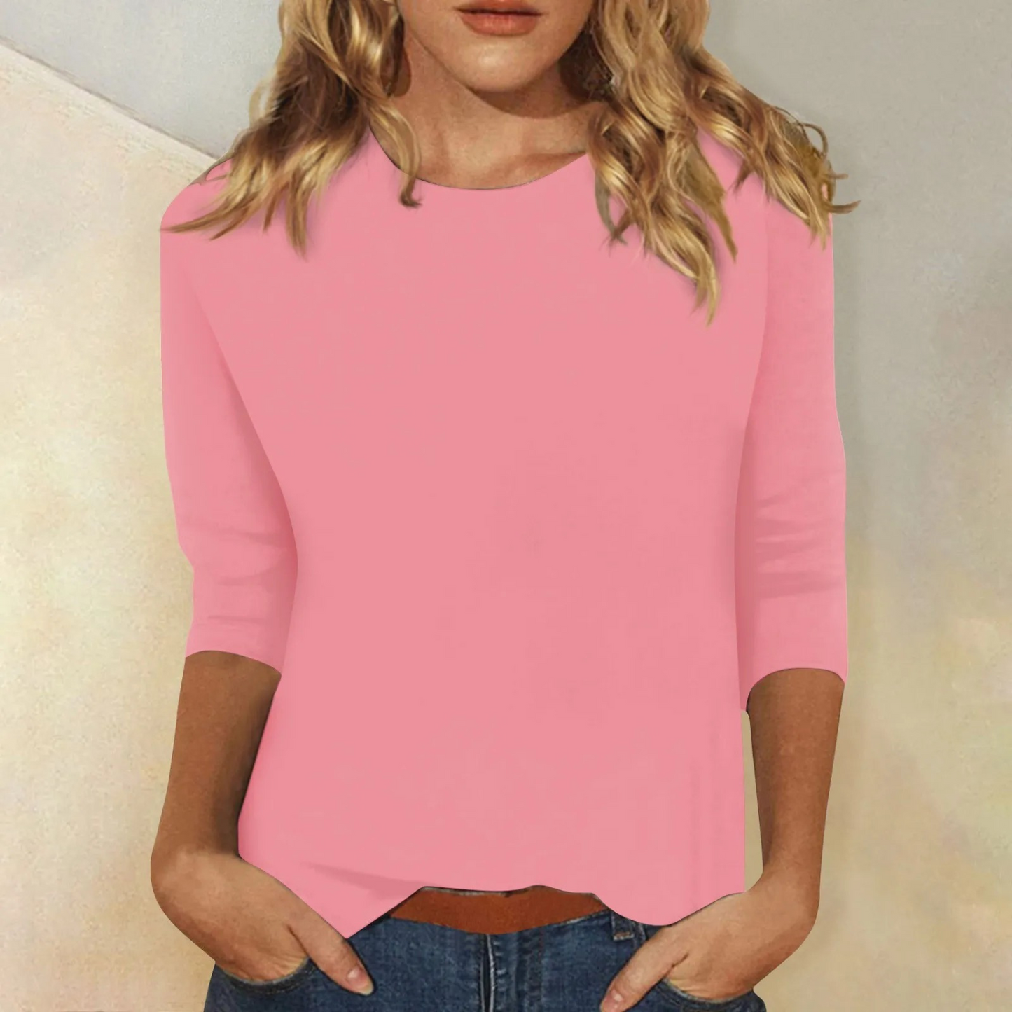 Camiseta de Manga Larga con Cuello Redondo para Mujer | Ideal para Todas las Temporadas