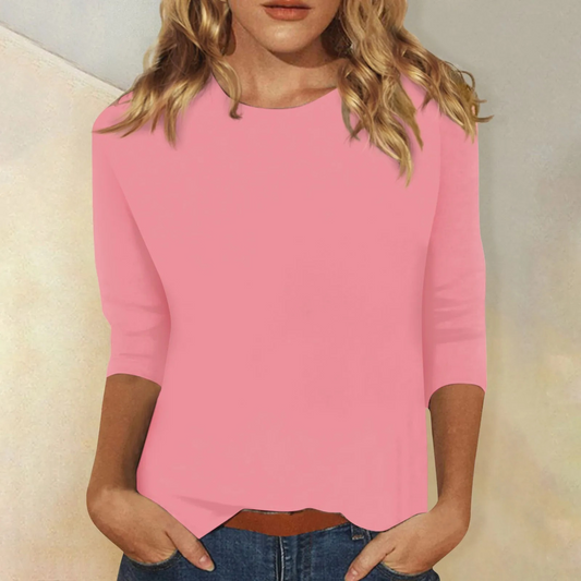 Camiseta de Manga Larga con Cuello Redondo para Mujer | Ideal para Todas las Temporadas