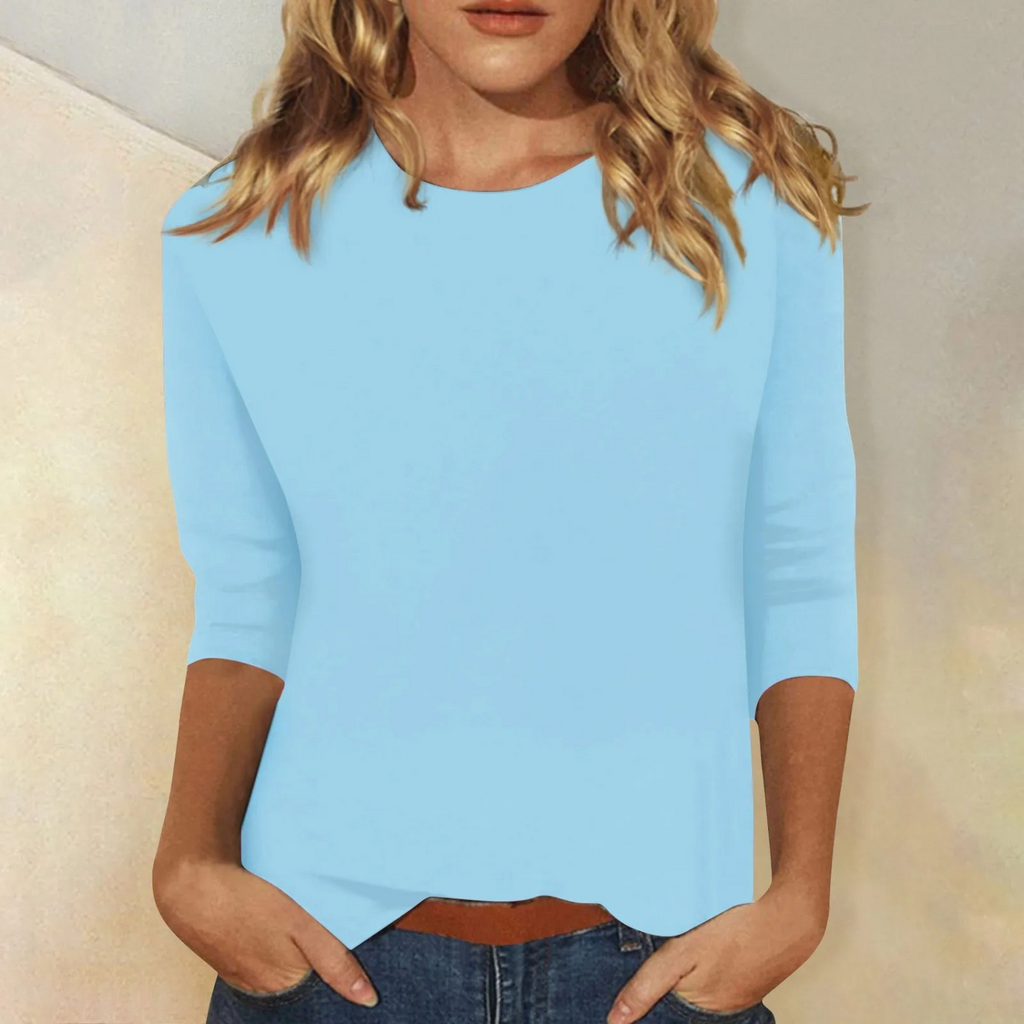 Camiseta de Manga Larga con Cuello Redondo para Mujer | Ideal para Todas las Temporadas