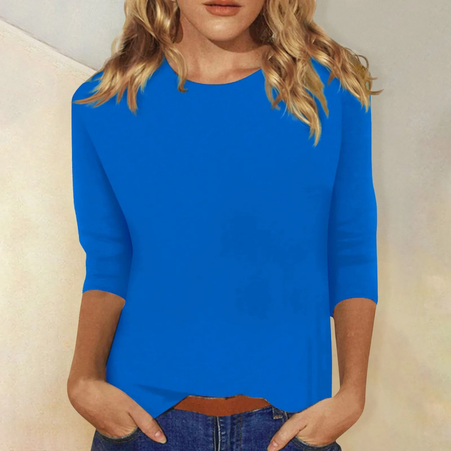Camiseta de Manga Larga con Cuello Redondo para Mujer | Ideal para Todas las Temporadas