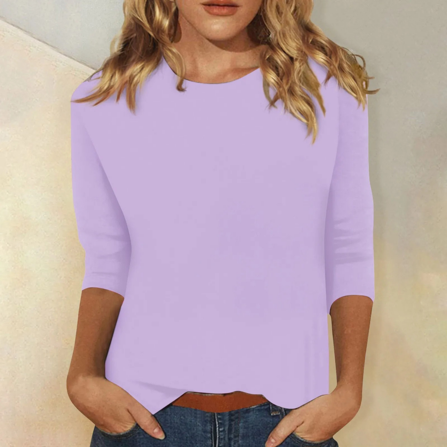 Camiseta de Manga Larga con Cuello Redondo para Mujer | Ideal para Todas las Temporadas