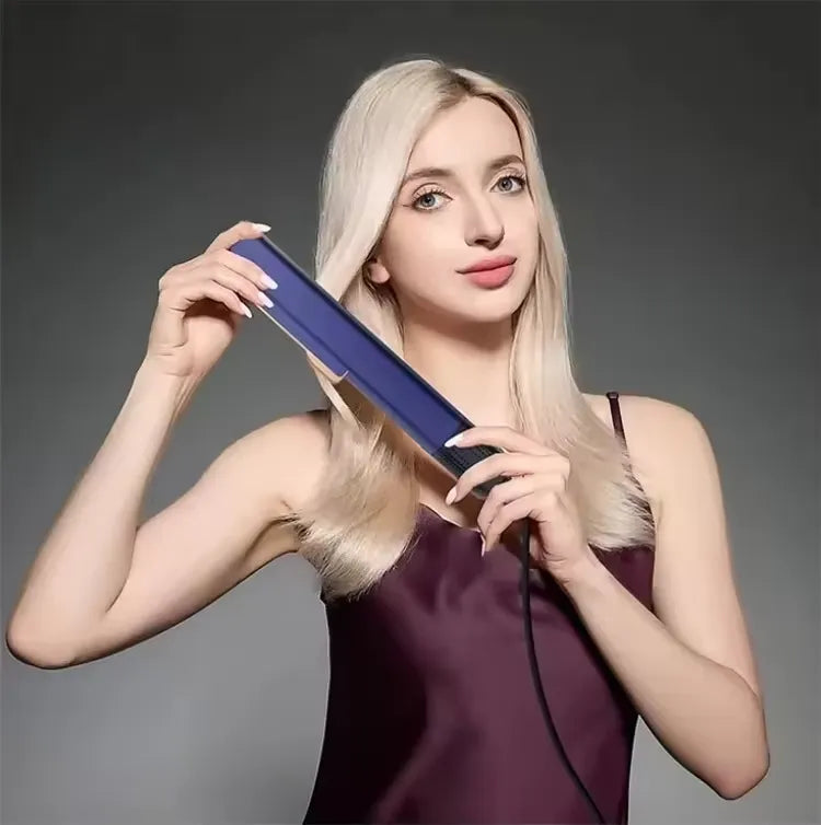 Secador 2 en 1 y Plancha con Tecnología de Iones Negativos para Cabello Húmedo y Seco