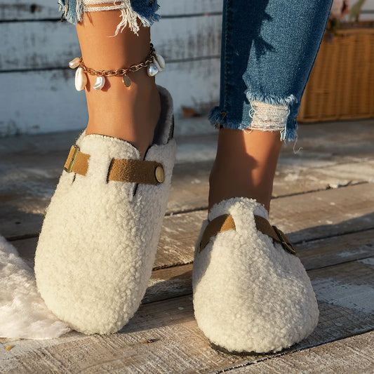 ConfortLuxe – Pantuflas de Lana de Oveja de Lujo para el Invierno