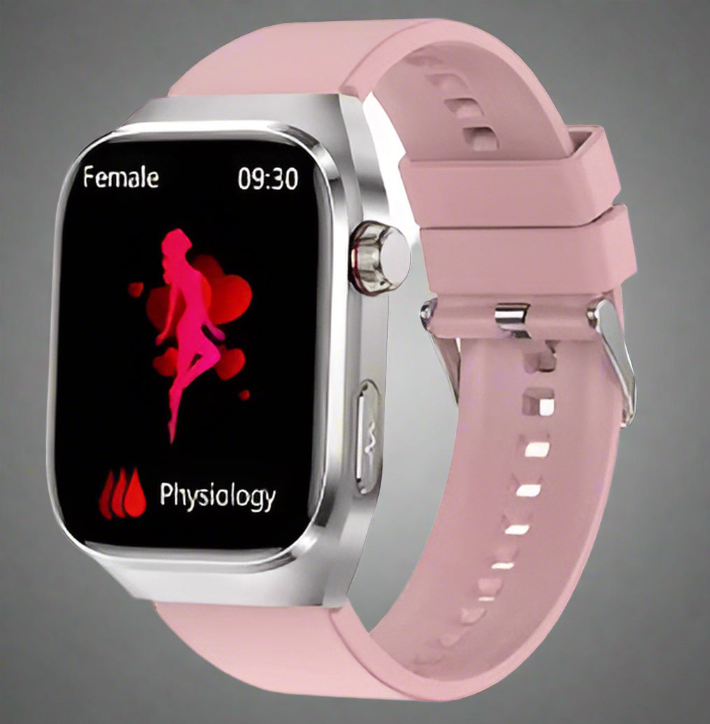 Reloj inteligente de salud avanzado con ECG, medición de glucosa, pantalla AMOLED de 2,04 pulgadas – Pulsera de fitness impermeable