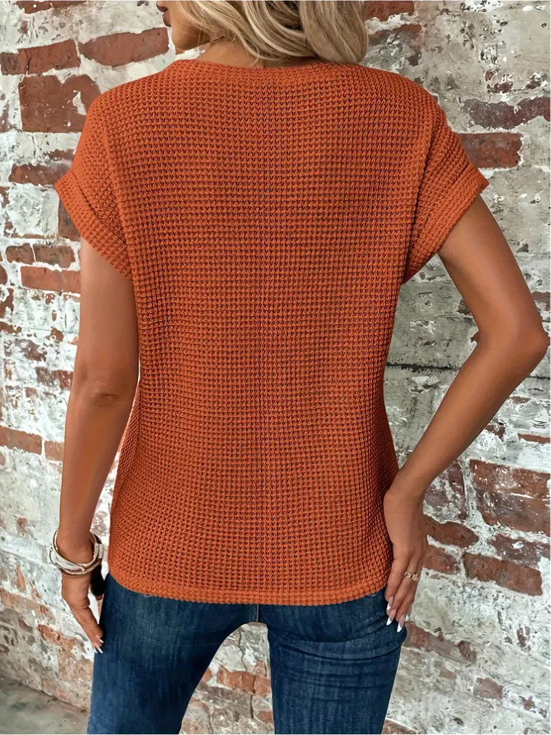 Camiseta de Manga Corta con Diseño Texturizado para Mujer | Ideal para Días Calurosos
