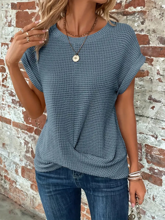 Camiseta de Manga Corta con Diseño Texturizado para Mujer | Ideal para Días Calurosos