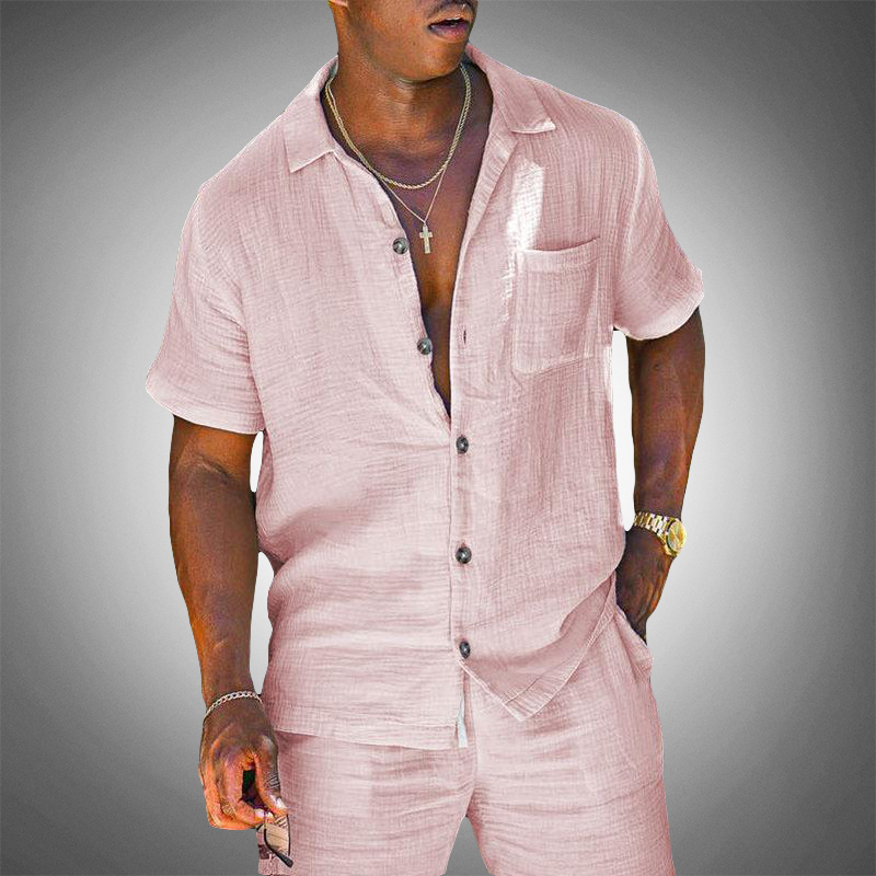 Conjunto de lino de dos piezas para hombres