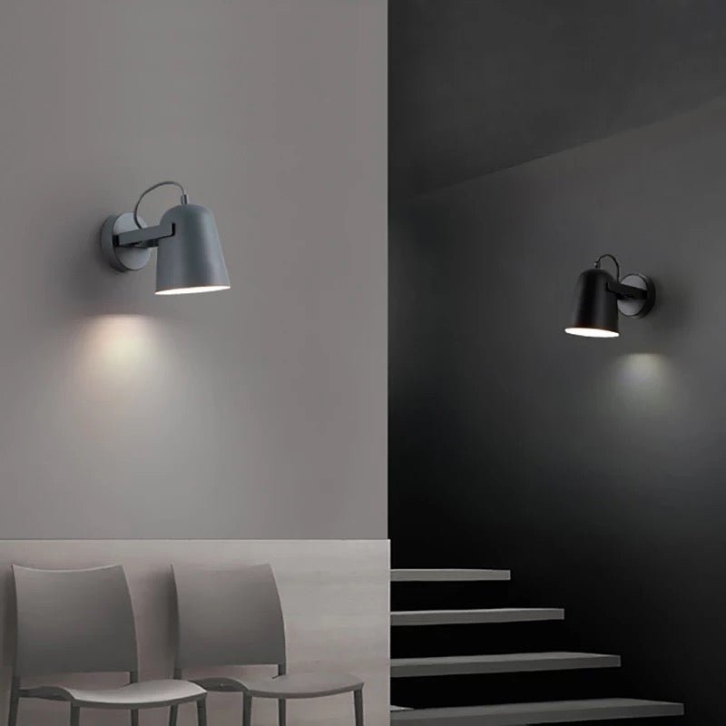Lámpara de Pared Minimalista | Hierro Resistente | Iluminación para Dormitorio y Sala