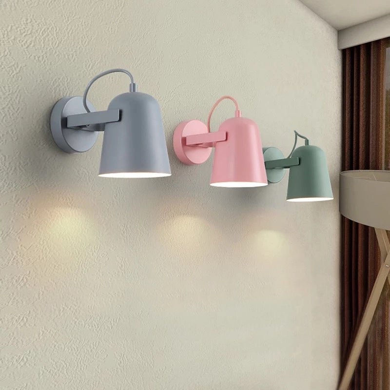 Lámpara de Pared Minimalista | Hierro Resistente | Iluminación para Dormitorio y Sala