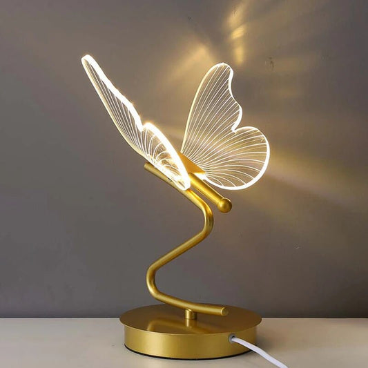 Lámpara de Escritorio LED | Diseño Mariposa Acrílico | Luz Decorativa Ajustable