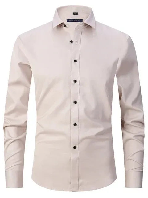 Camisa Hombre Slim-Fit | Sin Planchado | Tejido Elástico Confort