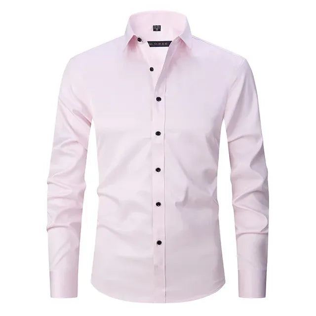 Camisa Hombre Slim-Fit | Sin Planchado | Tejido Elástico Confort