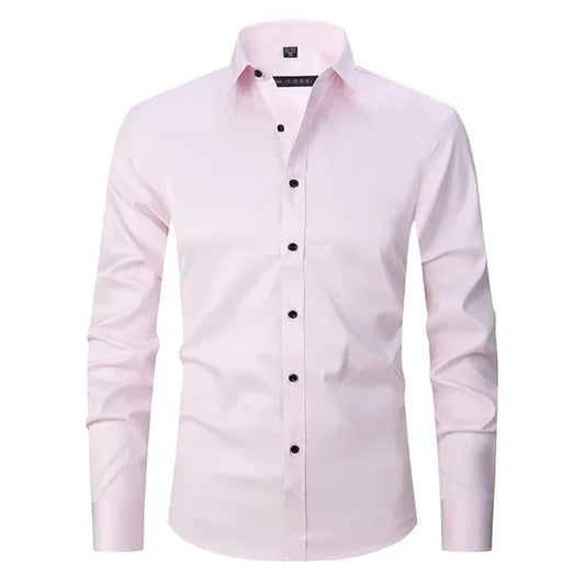 Camisa Hombre Slim-Fit | Sin Planchado | Tejido Elástico Confort