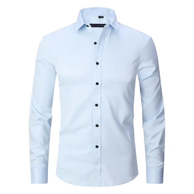 Camisa Hombre Slim-Fit | Sin Planchado | Tejido Elástico Confort