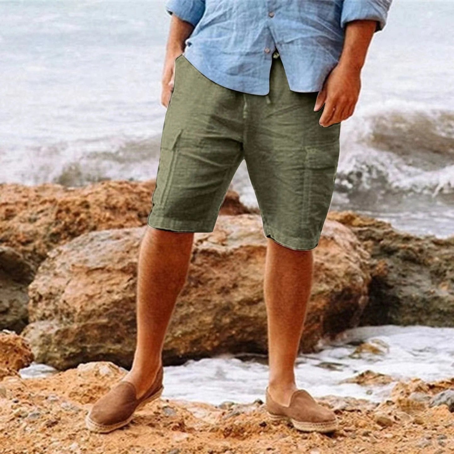 Short Blanco con Corte Amplio para Hombre | Ideal para el Verano