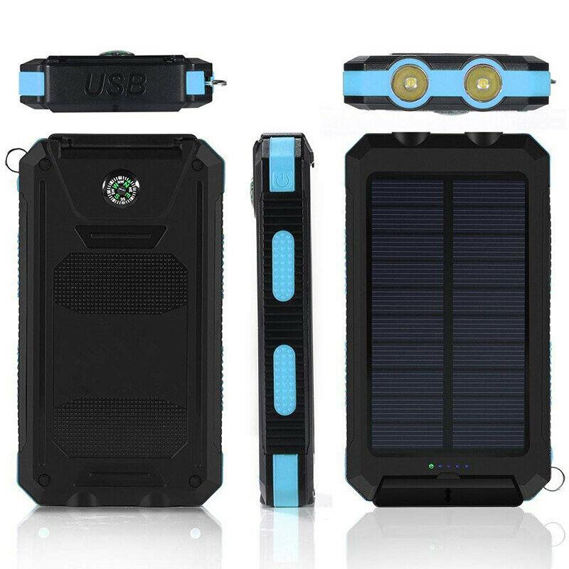 Batería Solar Powerbank con Capacidad de 500000mAh y Puertos USB Dobles