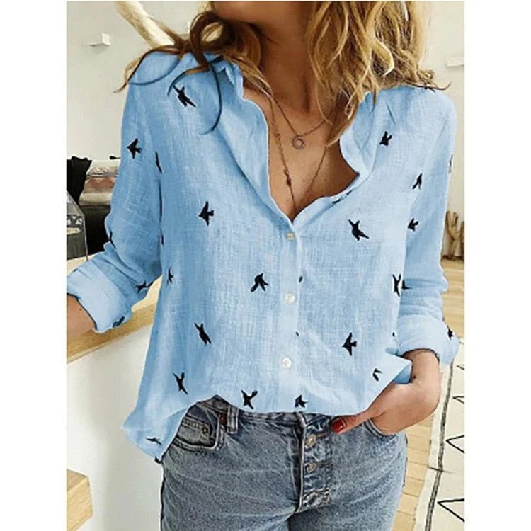 Blusa con Estampado o Sólida para Mujer | Ideal para el Trabajo o Salidas Informales