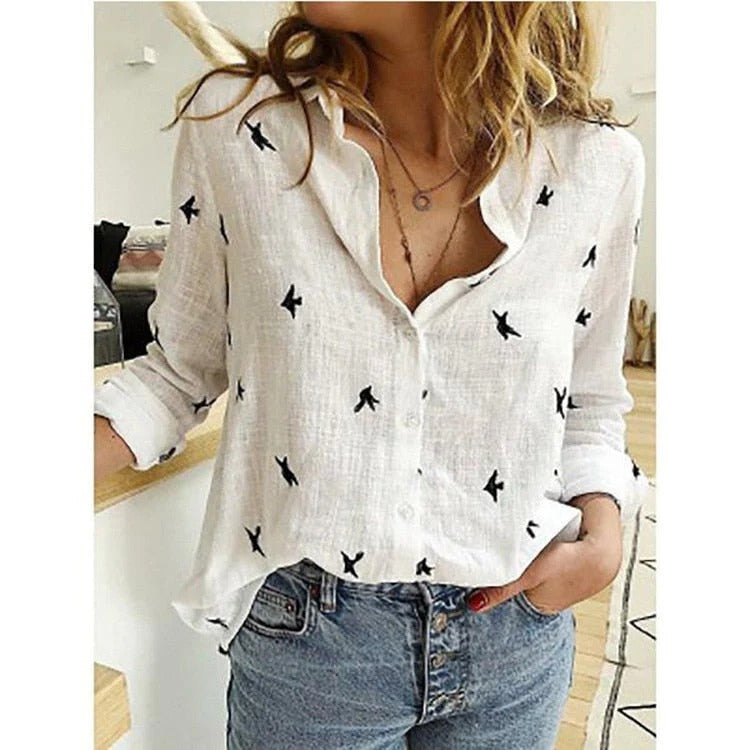 Blusa con Estampado o Sólida para Mujer | Ideal para el Trabajo o Salidas Informales