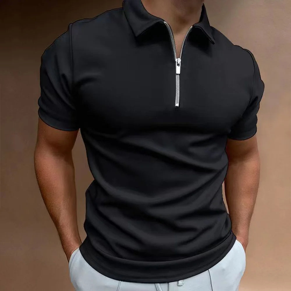 Leonardo – Polo elegante con cuello con cremallera