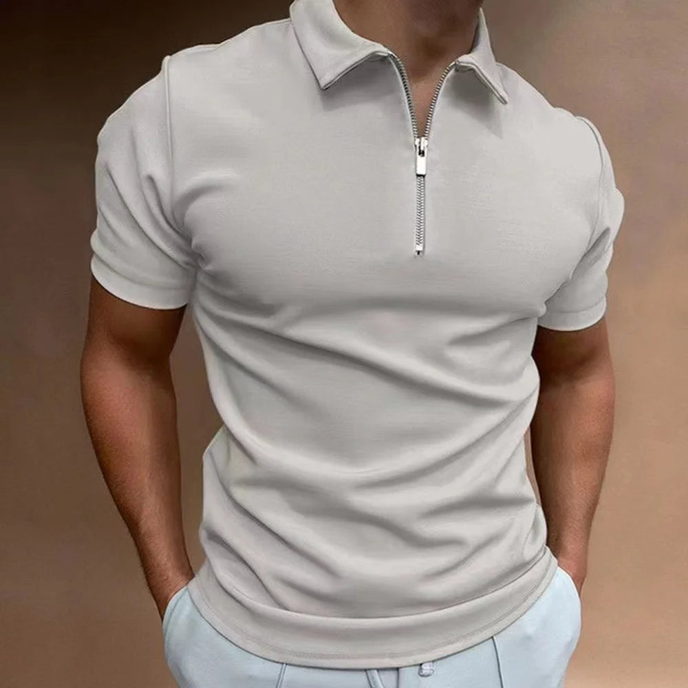 Leonardo – Polo elegante con cuello con cremallera
