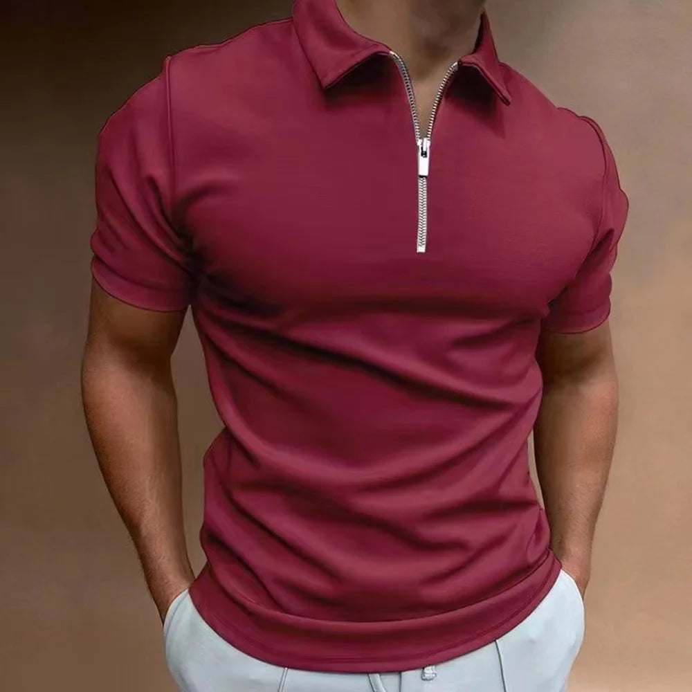 Leonardo – Polo elegante con cuello con cremallera