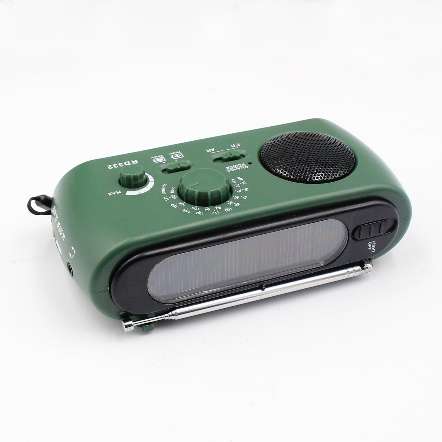 Radio de Emergencia Portátil con Sintonización Manual, Carga Solar y Dinamo