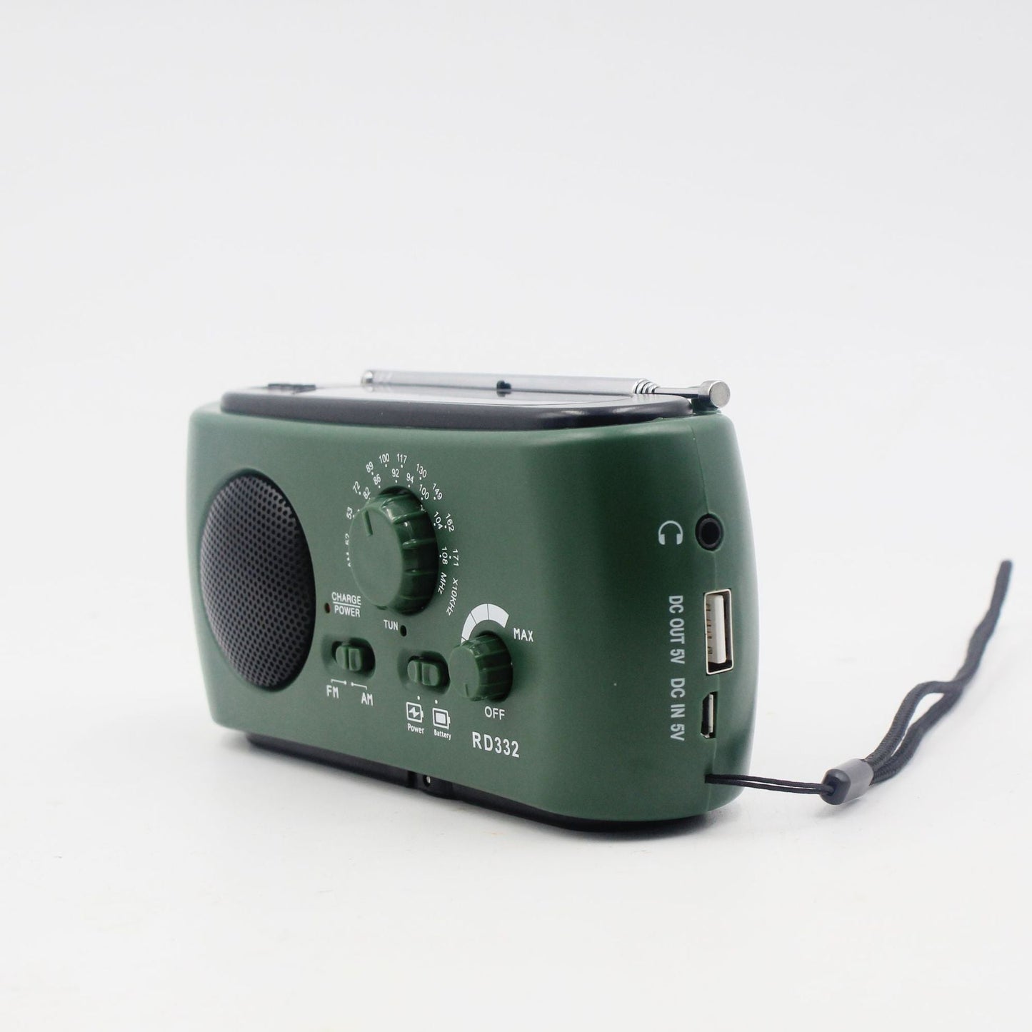 Radio de Emergencia Portátil con Sintonización Manual, Carga Solar y Dinamo