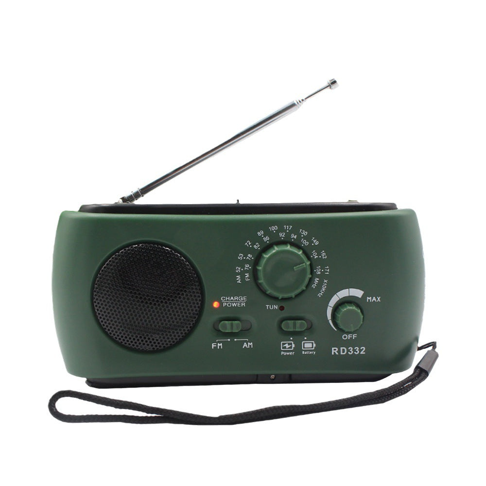 Radio de Emergencia Portátil con Sintonización Manual, Carga Solar y Dinamo