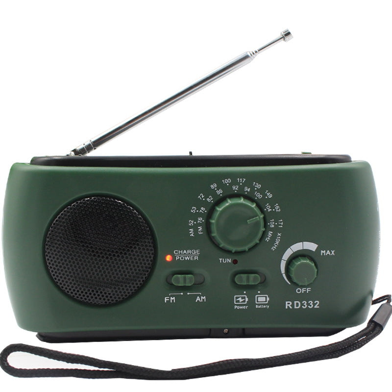 Radio de Emergencia Portátil con Sintonización Manual, Carga Solar y Dinamo