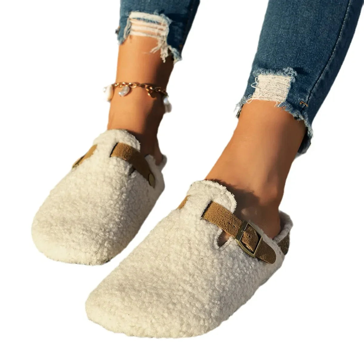 ConfortLuxe – Pantuflas de Lana de Oveja de Lujo para el Invierno